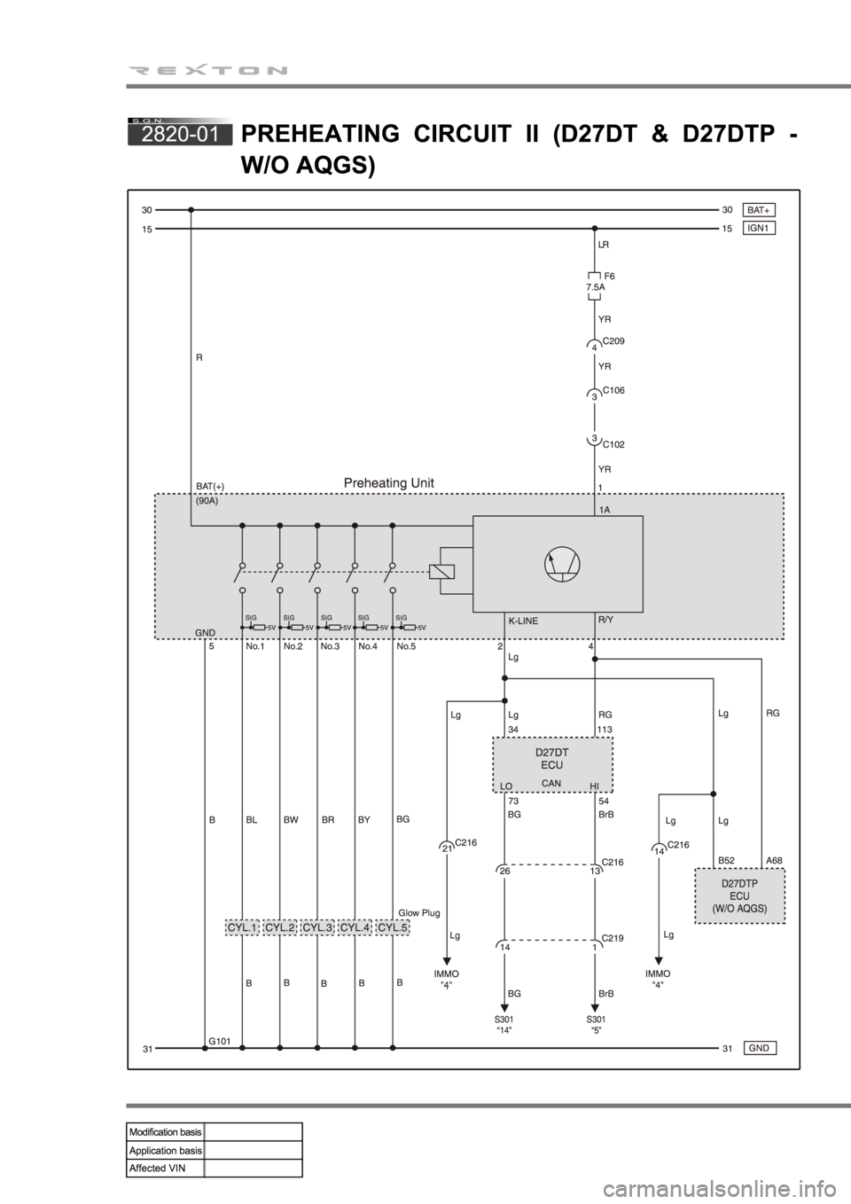 SSANGYONG REXTON 2008 Workshop Manual SSANGYONG REXTON 2008 Workshop Manual
