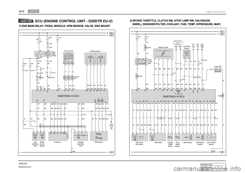 SSANGYONG RODIUS 2012 Workshop Manual SSANGYONG RODIUS 2012 Workshop Manual