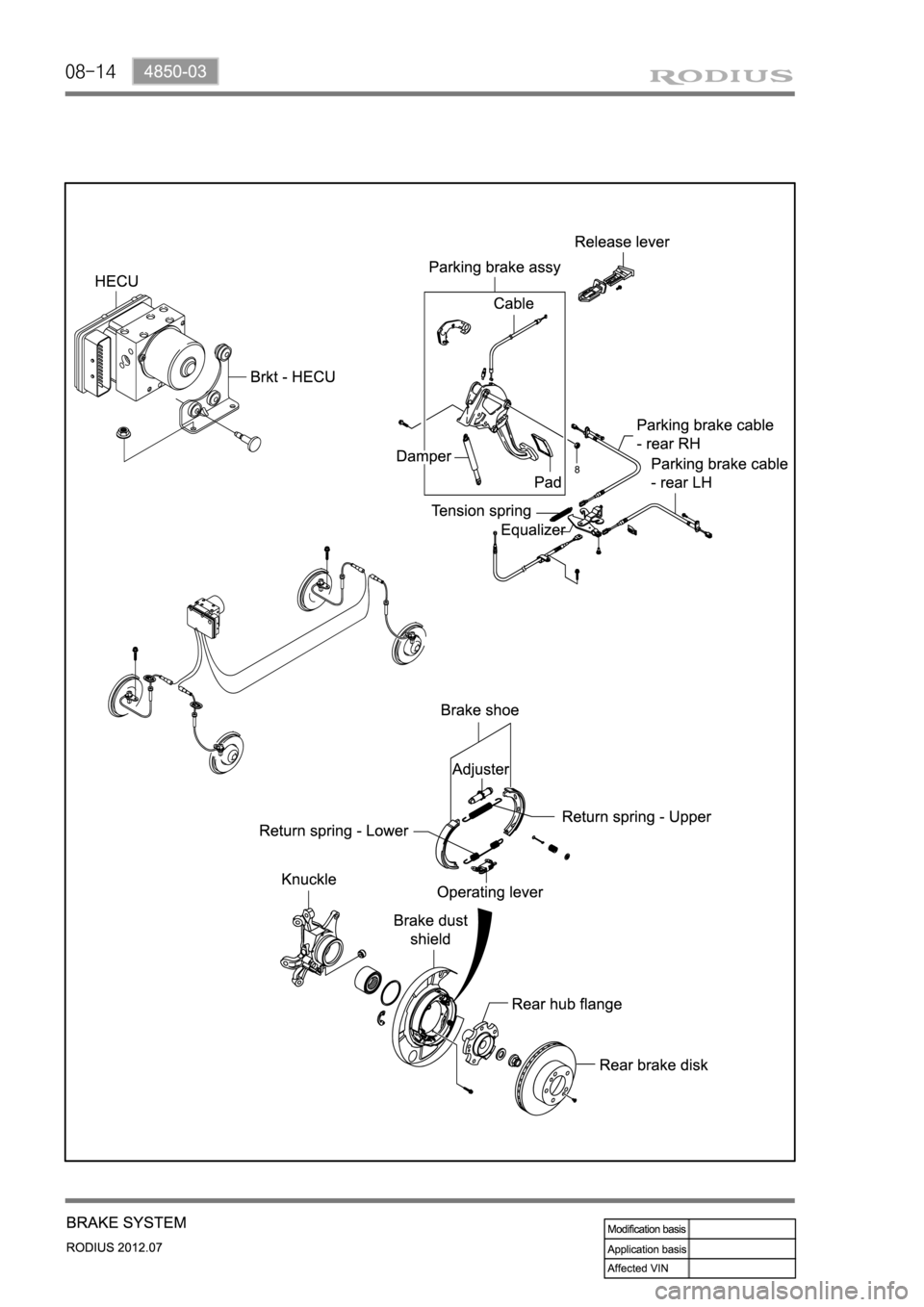 SSANGYONG RODIUS 2012  Service Manual 08-14 