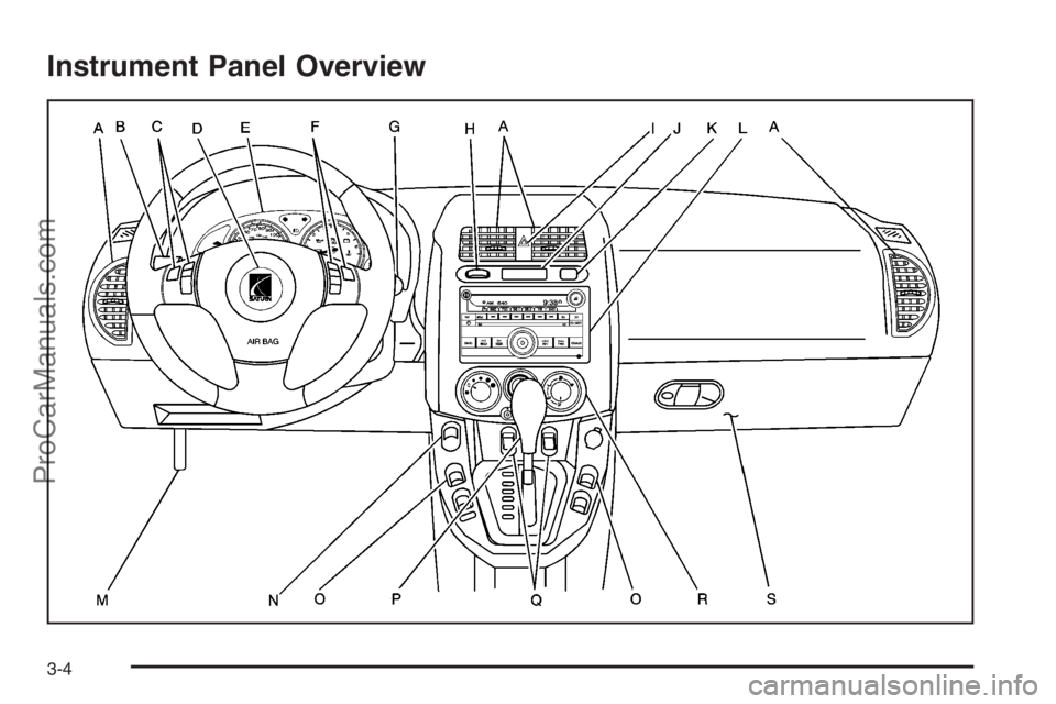 SATURN VUE 2006 Owners Manual Instrument Panel Overview
3-4
ProCarManuals.com SATURN VUE 2006 Owners Manual Instrument Panel Overview
3-4
ProCarManuals.com