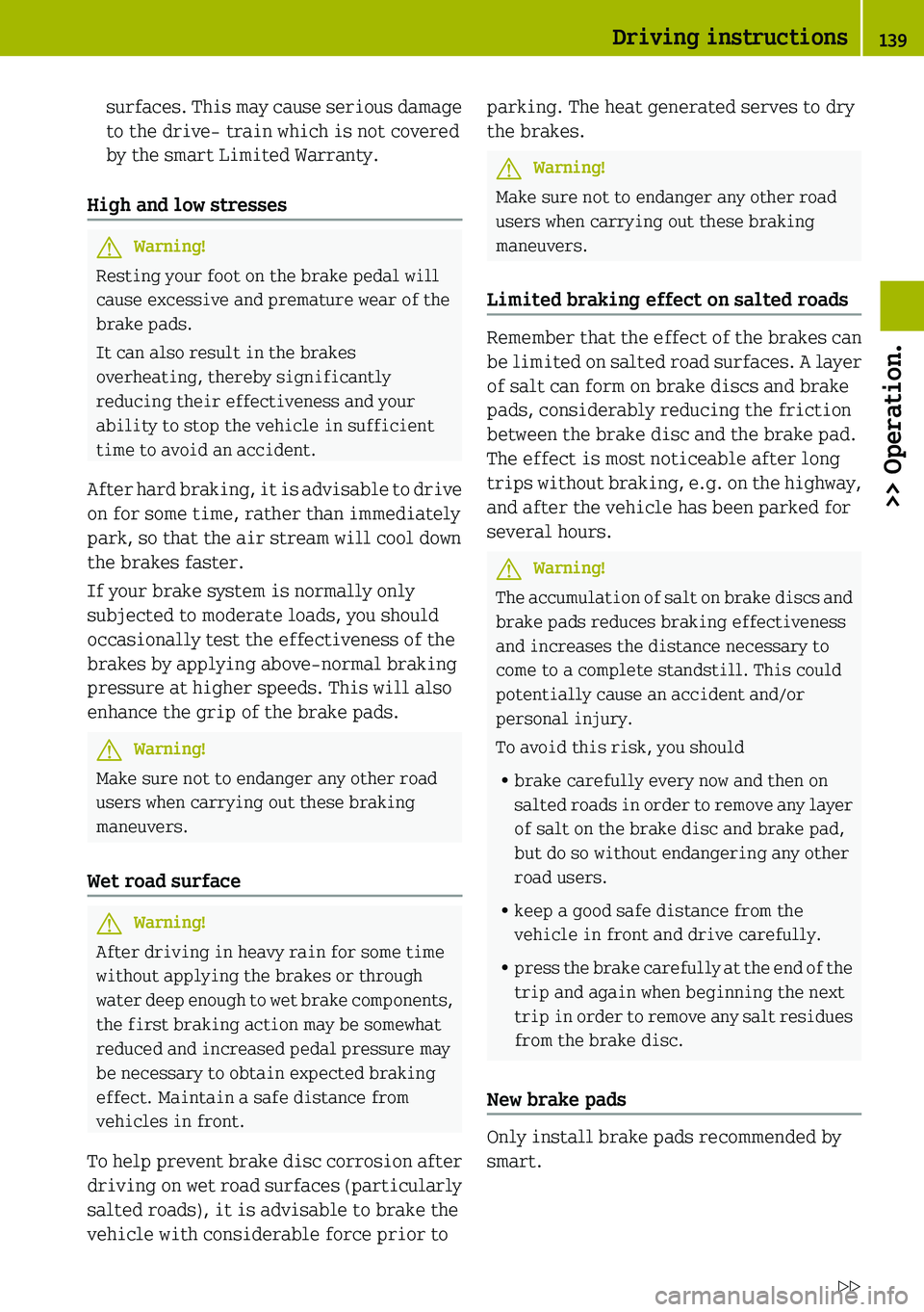SMART FORTWO COUPE 2019  Owners Manual 