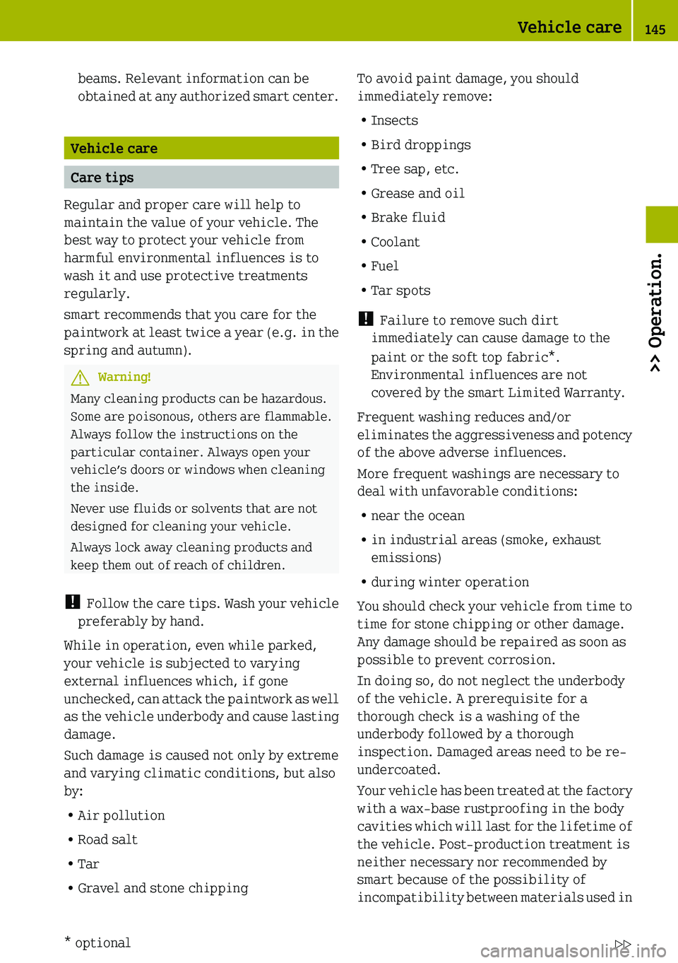 SMART FORTWO COUPE 2019  Owners Manual 