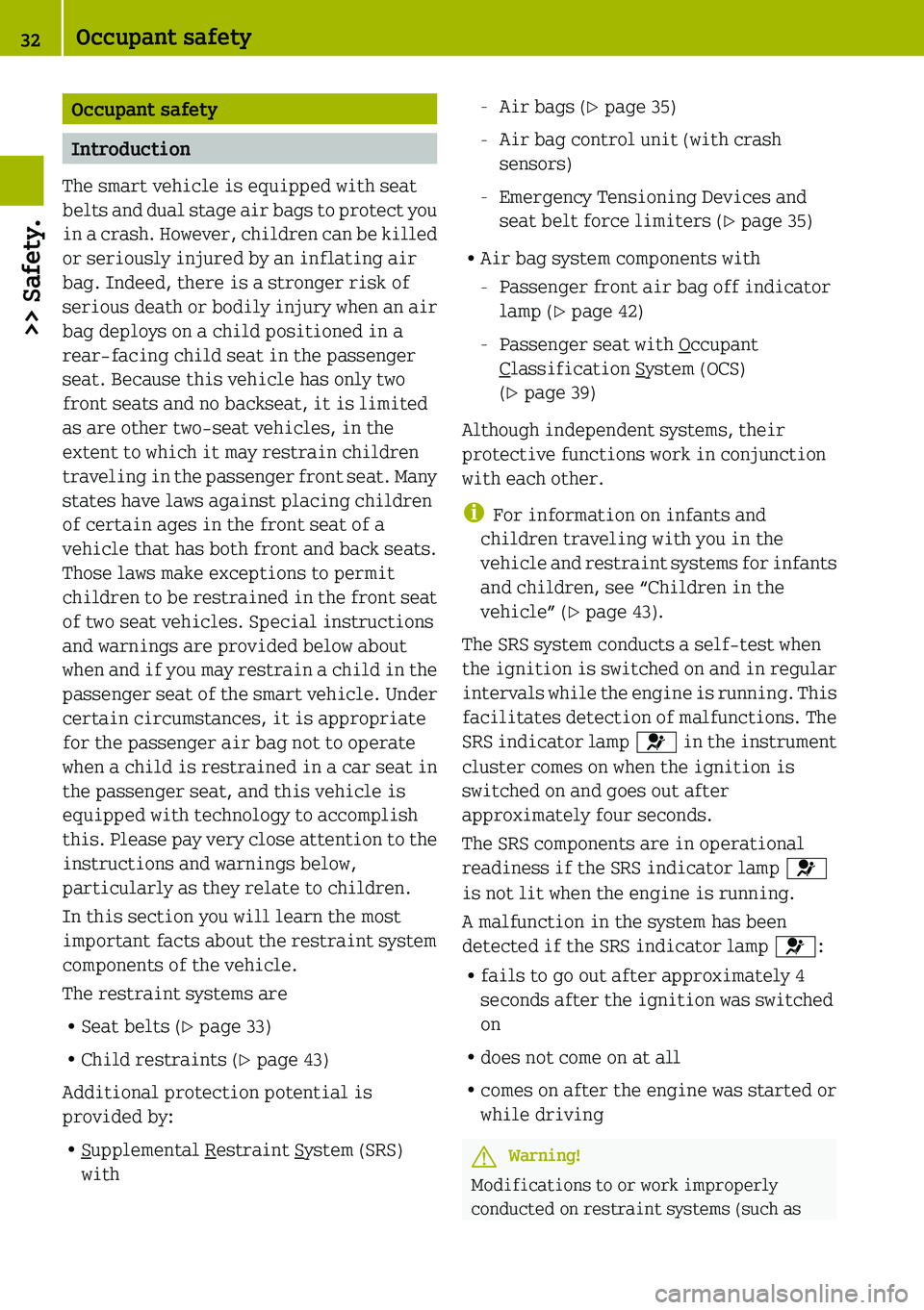 SMART FORTWO COUPE 2019 Owners Guide SMART FORTWO COUPE 2019 Owners Guide