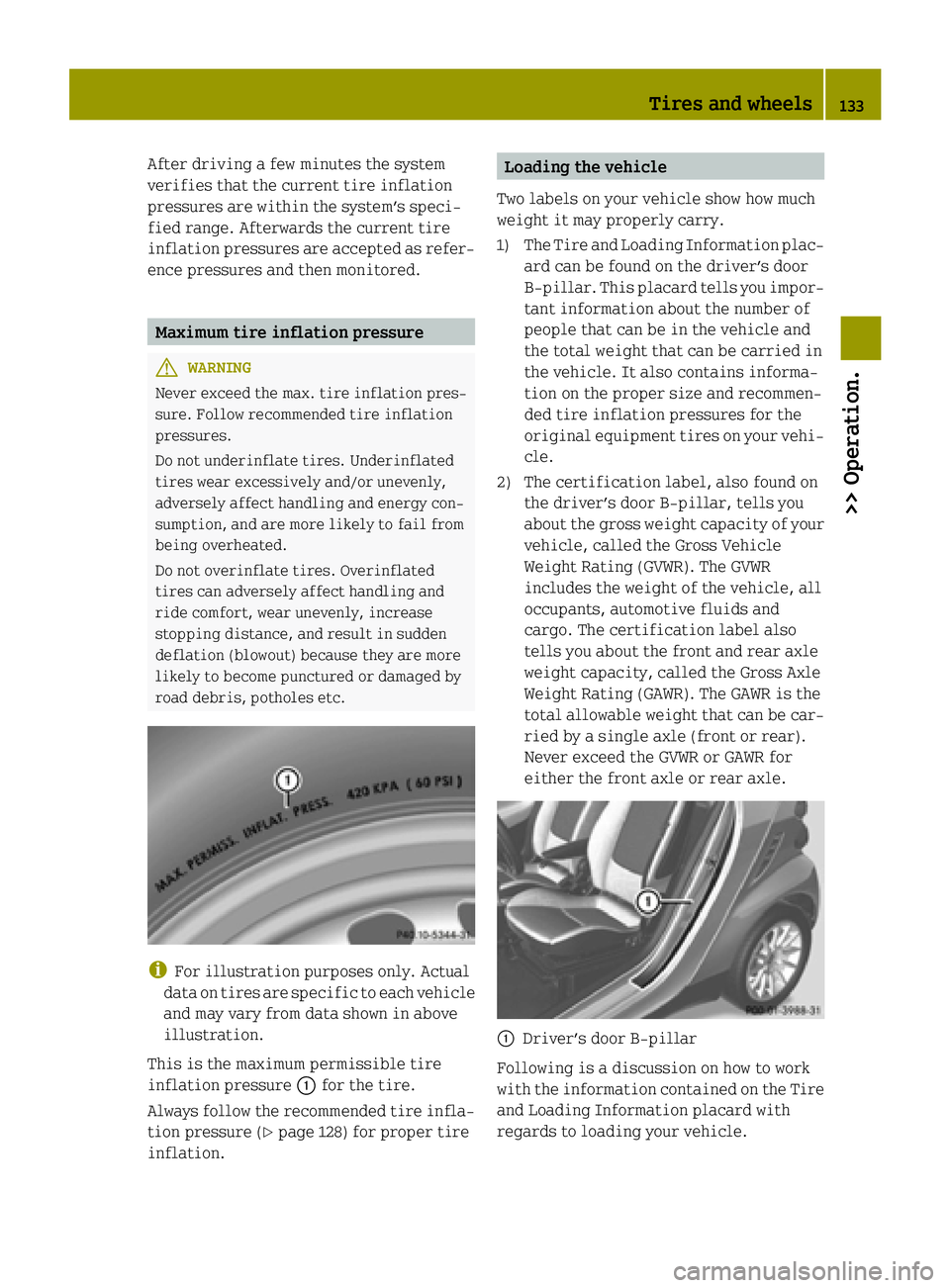 SMART FORTWO COUPE ELECTRIC DRIVE 2015 Owners Manual After driving a few minutes the system
verifies that the current tire inflation
pressures are within the system’s speci-
fied range. Afterwards the current tire
inflation pressures are accepted as r SMART FORTWO COUPE ELECTRIC DRIVE 2015 Owners Manual After driving a few minutes the system
verifies that the current tire inflation
pressures are within the system’s speci-
fied range. Afterwards the current tire
inflation pressures are accepted as r