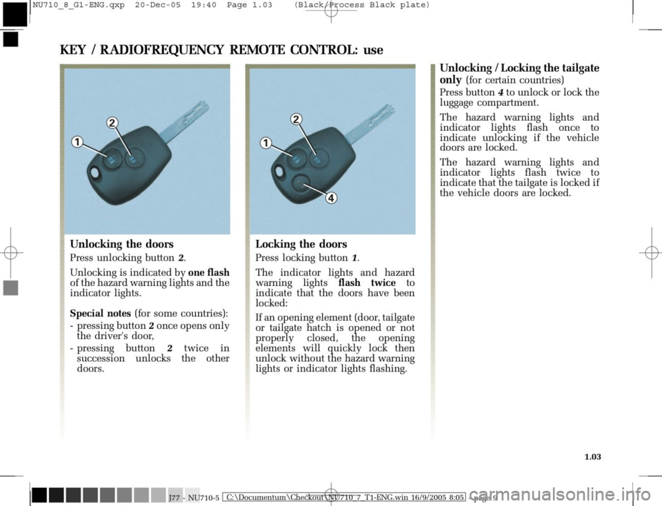 RENAULT MODUS 2008 1.G User Guide 