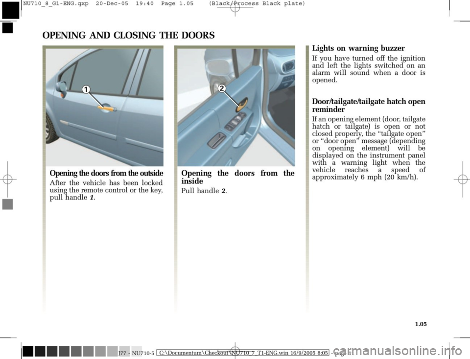 RENAULT MODUS 2008 1.G User Guide 