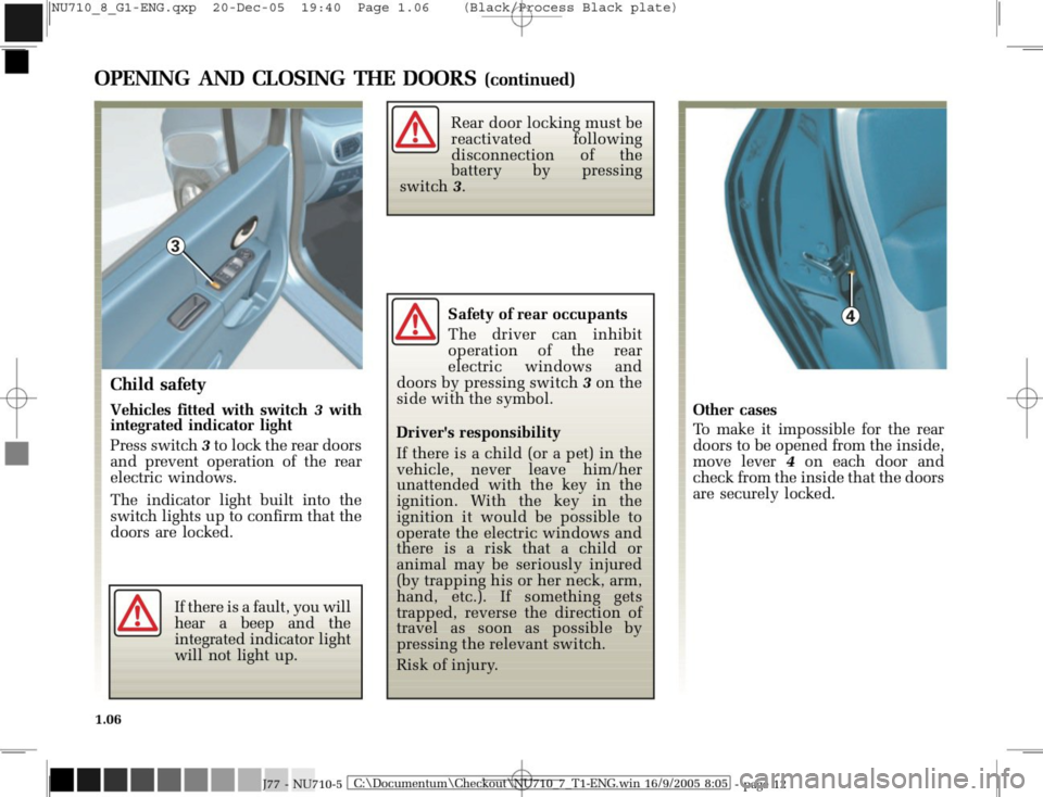 RENAULT MODUS 2008 1.G User Guide 