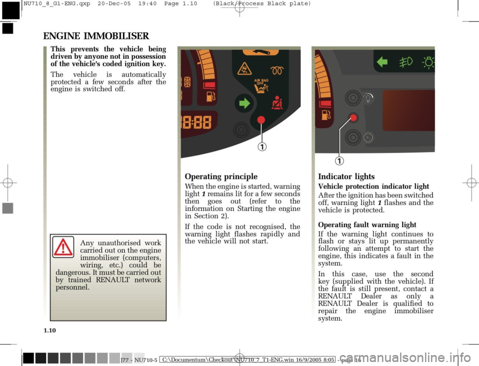 RENAULT MODUS 2008 1.G User Guide 