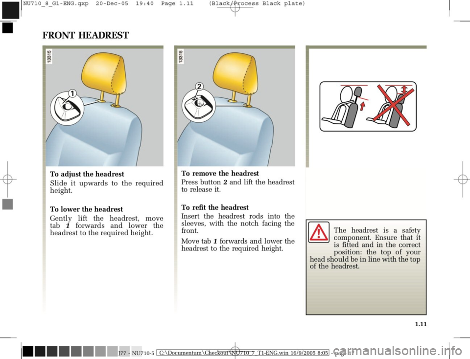 RENAULT MODUS 2008 1.G User Guide 