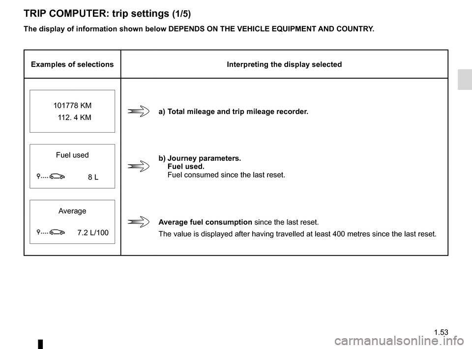 RENAULT LAGUNA 2012 X91 / 3.G Workshop Manual trip computer and warning system........(up to the end of the DU)
warning lights ........................................ (up to the end of the DU)
instrument panel messages ..................(up to t