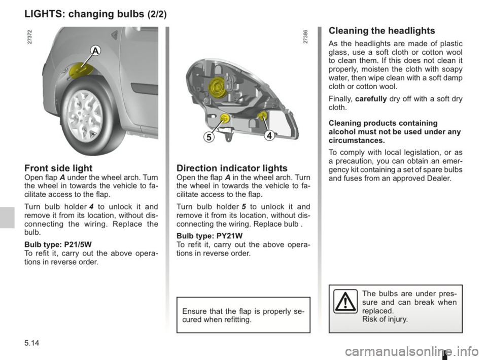 RENAULT KANGOO 2014 X61 / 2.G Owners Manual 