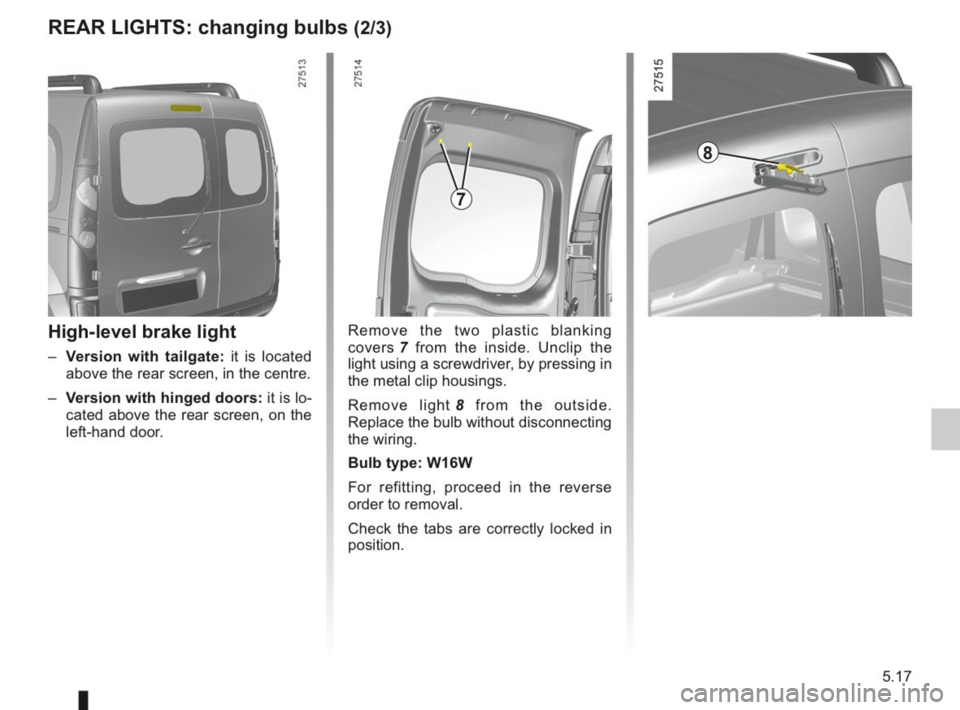 RENAULT KANGOO 2014 X61 / 2.G Owners Manual 