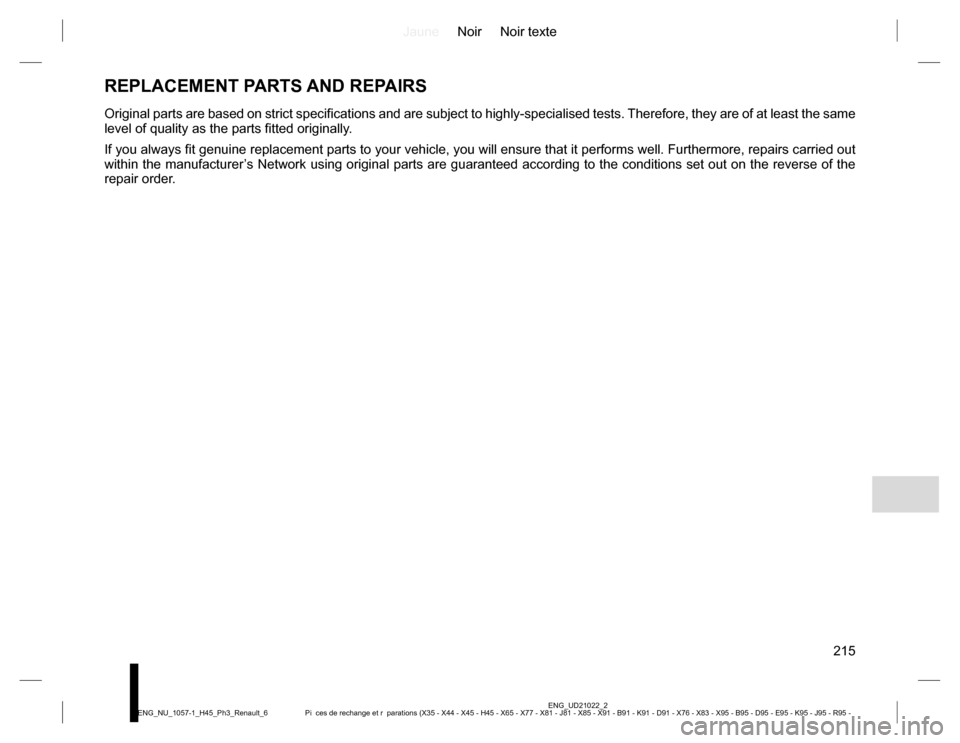 RENAULT KOLEOS 2015 1.G Owners Manual RENAULT KOLEOS 2015 1.G Owners Manual, Page 215