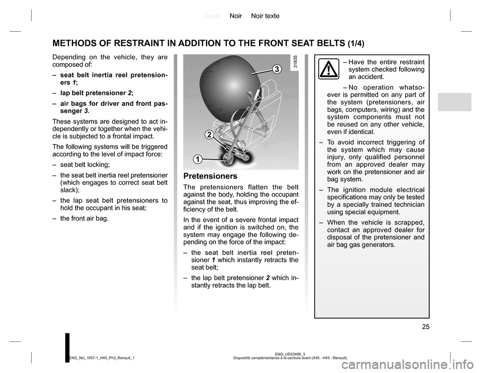 RENAULT KOLEOS 2015 1.G Owners Manual RENAULT KOLEOS 2015 1.G Owners Manual, Page 25