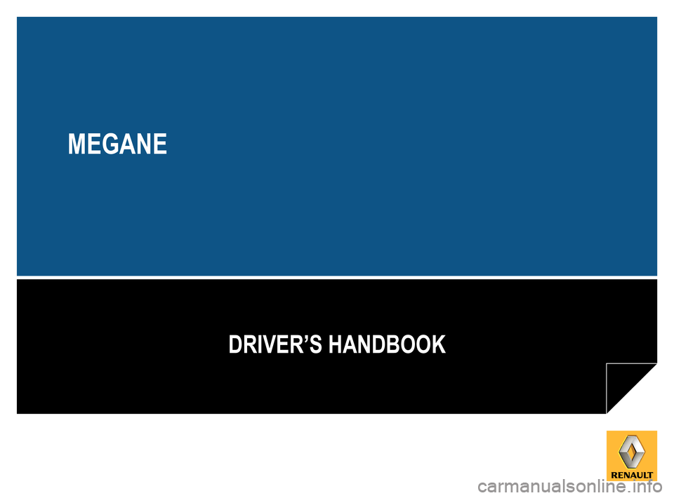 RENAULT MEGANE HATCHBACK 2015 X95 / 3.G Owners Manual 