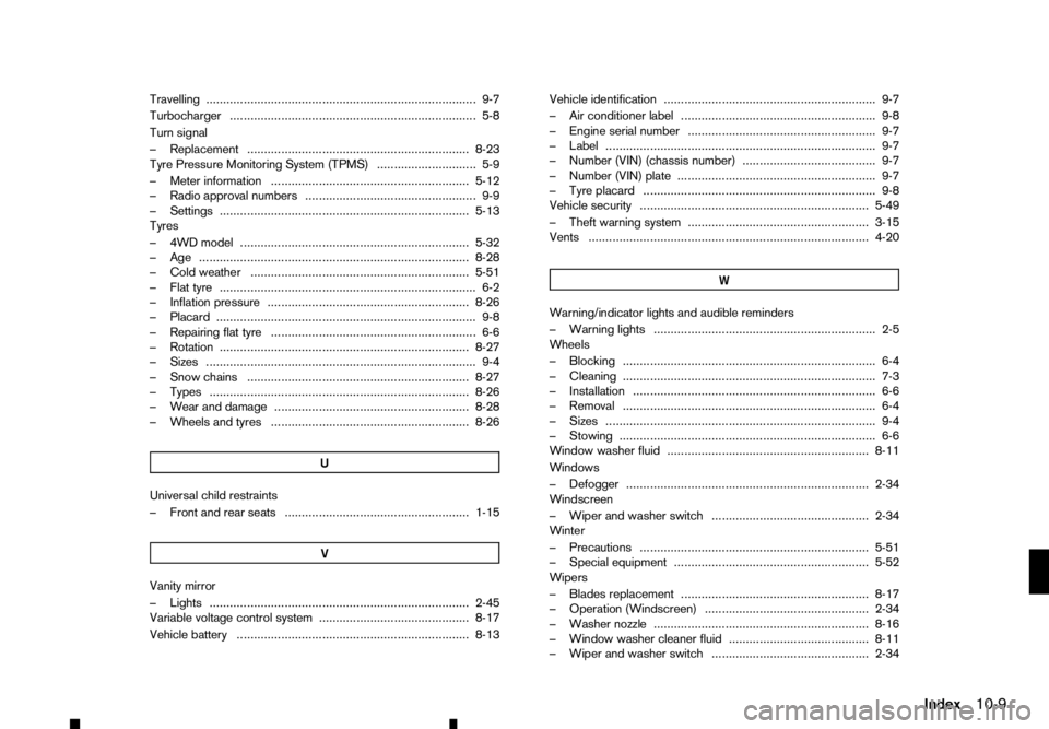RENAULT ALASKAN 2017 Owners Manual Travelling ........................................................................V
....... 9-7
Turbocharger ........................................................................V
5-8
Turn signal RENAULT ALASKAN 2017 Owners Manual Travelling ........................................................................V
....... 9-7
Turbocharger ........................................................................V
5-8
Turn signal