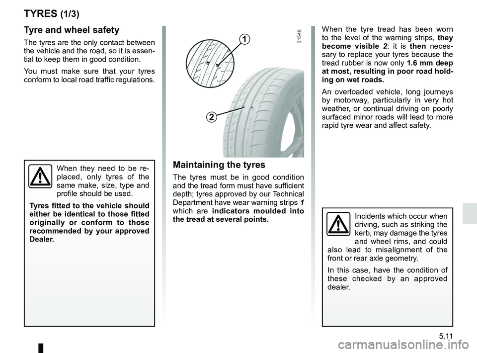 RENAULT SANDERO 2012  Owners Manual practical advice ..................................... (up to the end of the DU)
tyres  ...................................................... (up to the end of the DU)
emergency spare wheel  ........