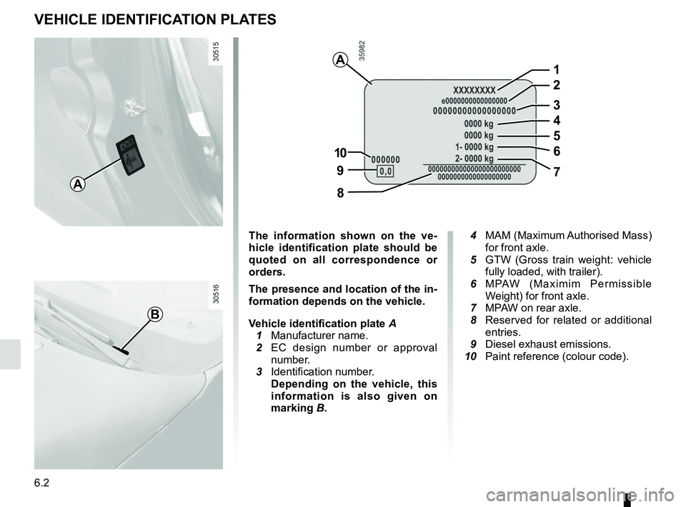 RENAULT WIND ROADSTER 2012 Owners Manual vehicle identification ............................. (up to the end of the DU)
paintwork reference .......................................................... (current page)
vehicle identification pla RENAULT WIND ROADSTER 2012 Owners Manual vehicle identification ............................. (up to the end of the DU)
paintwork reference .......................................................... (current page)
vehicle identification pla