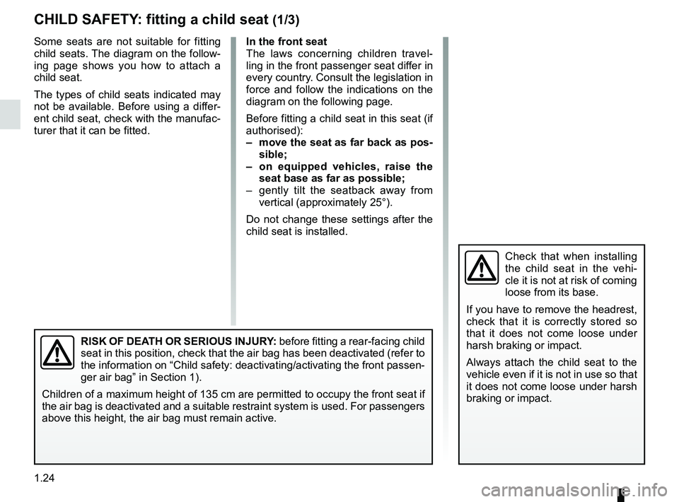 RENAULT WIND ROADSTER 2012 Owners Manual child restraint/seat ................................ (up to the end of the DU)
child restraint/seat ................................ (up to the end of the DU)
child restraint/seat ................. RENAULT WIND ROADSTER 2012 Owners Manual child restraint/seat ................................ (up to the end of the DU)
child restraint/seat ................................ (up to the end of the DU)
child restraint/seat .................