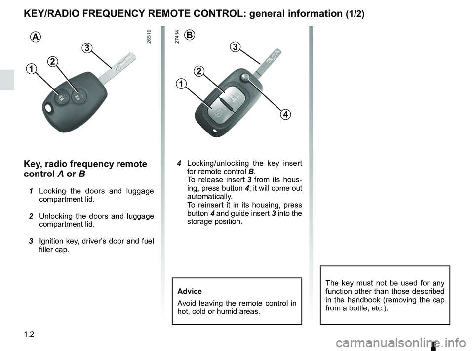 RENAULT WIND ROADSTER 2012  Owners Manual keys ...................................................... (up to the end of the DU)
children  ................................................. (up to the end of the DU)
child safety ...............