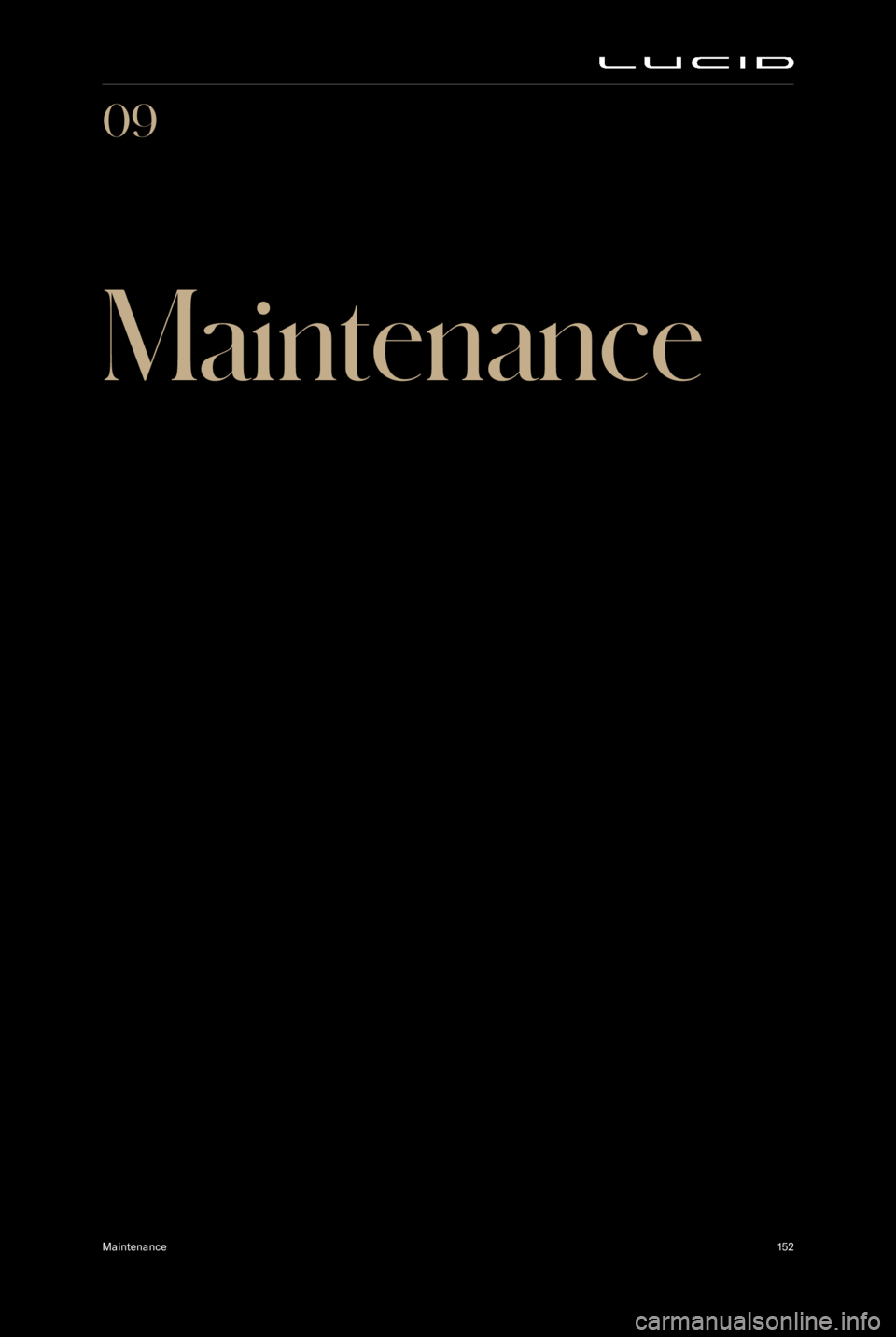 LUCID AIR 2022  Owners Manual 09Maintenance
Maintenance152 