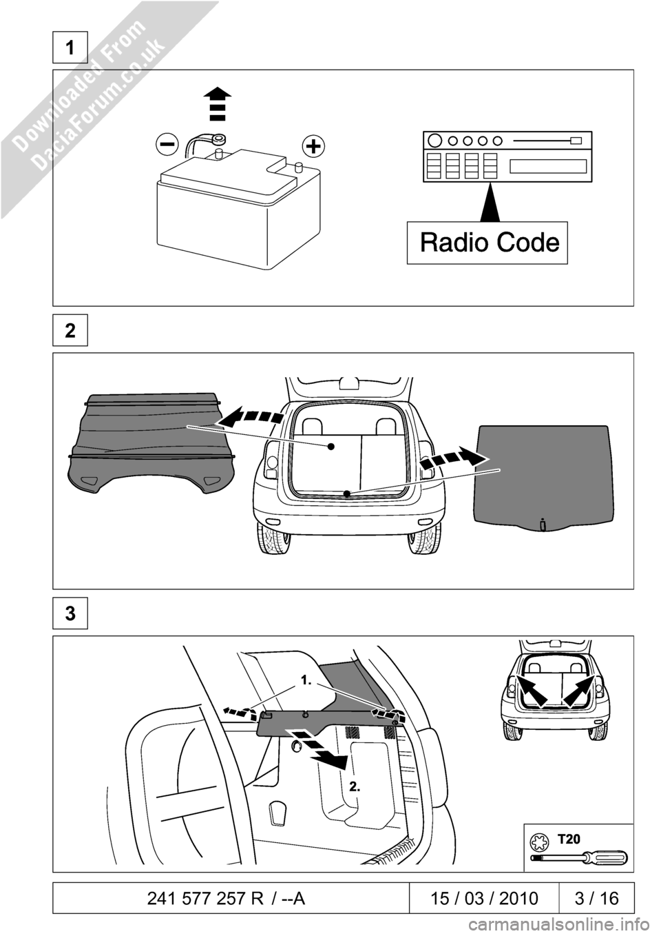 DACIA DUSTER 2010 1 G 13 Pin Towbar Fitting Guide Workshop Manual 10 