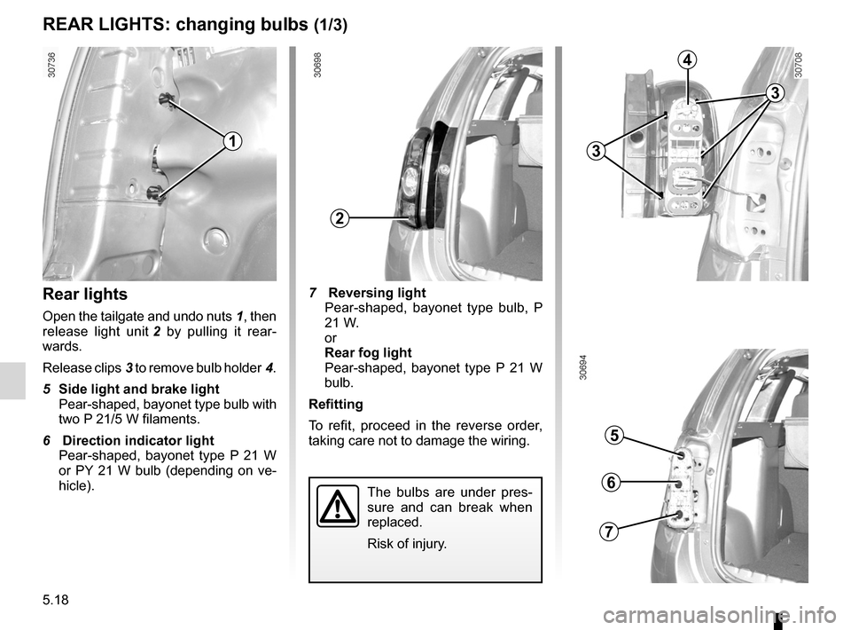 DACIA DUSTER 2010 1.G Owners Manual bulbschanging ......................................... (up to the end of the DU)
changing a bulb .................................... (up to the end of the DU)
practical advice ................... DACIA DUSTER 2010 1.G Owners Manual bulbschanging ......................................... (up to the end of the DU)
changing a bulb .................................... (up to the end of the DU)
practical advice ...................