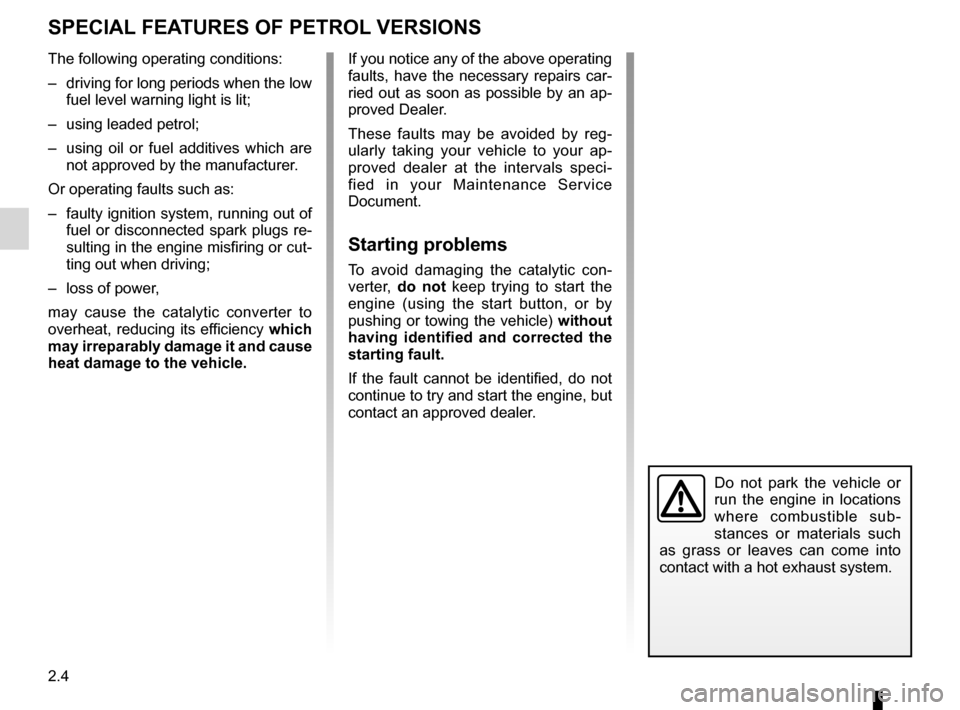 DACIA DUSTER 2012 1.G Manual PDF driving ................................................... (up to the end of the DU)
catalytic converter................................. (up to the end of the DU)
catalytic converter................