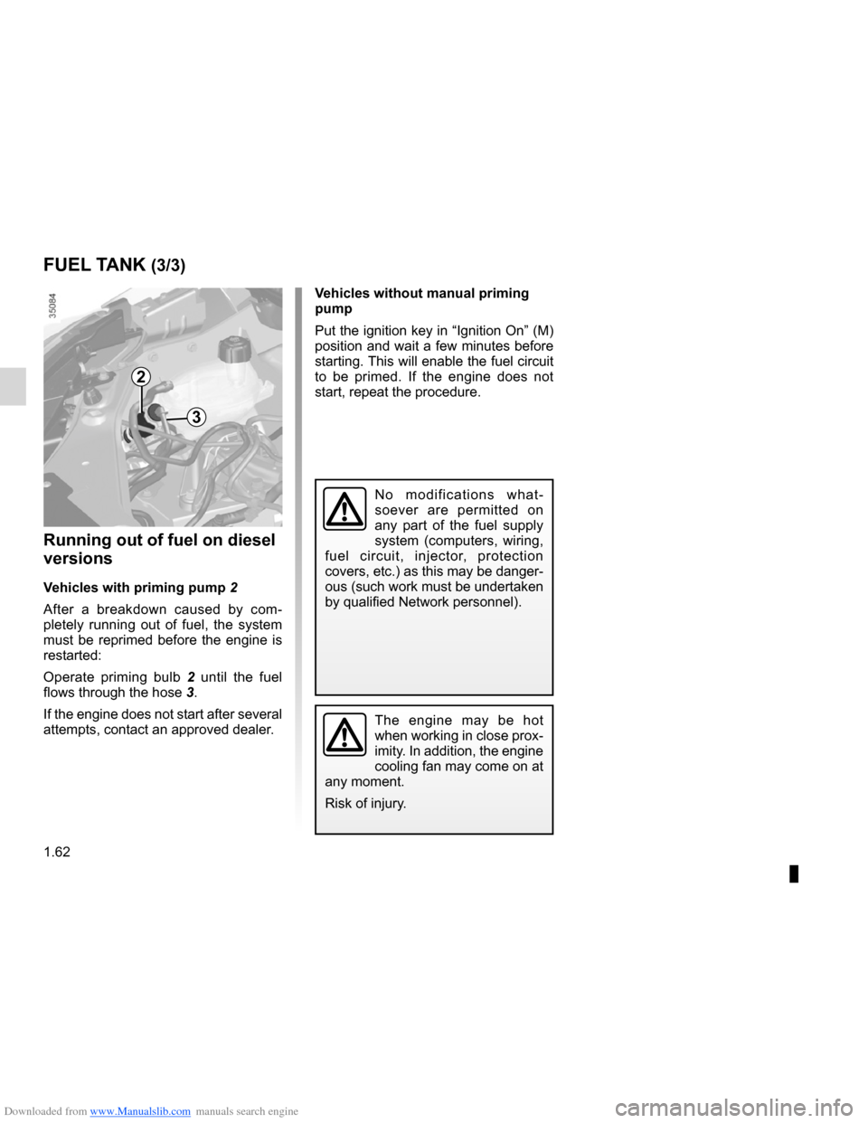 DACIA LODGY 2012 1.G Owners Manual Downloaded from www.Manualslib.com manuals search engine practical advice ...................................................... (current page)
filter diesel filter  ..................................