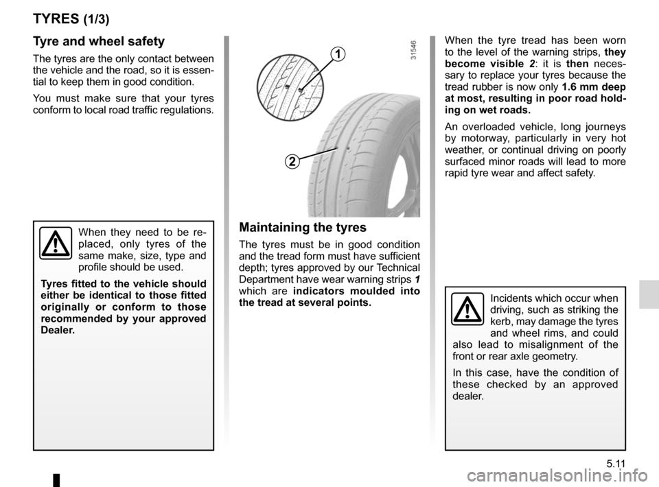 DACIA SANDERO 2012 1.G Owners Manual practical advice ..................................... (up to the end of the DU)
tyres  ...................................................... (up to the end of the DU)
emergency spare wheel  ........