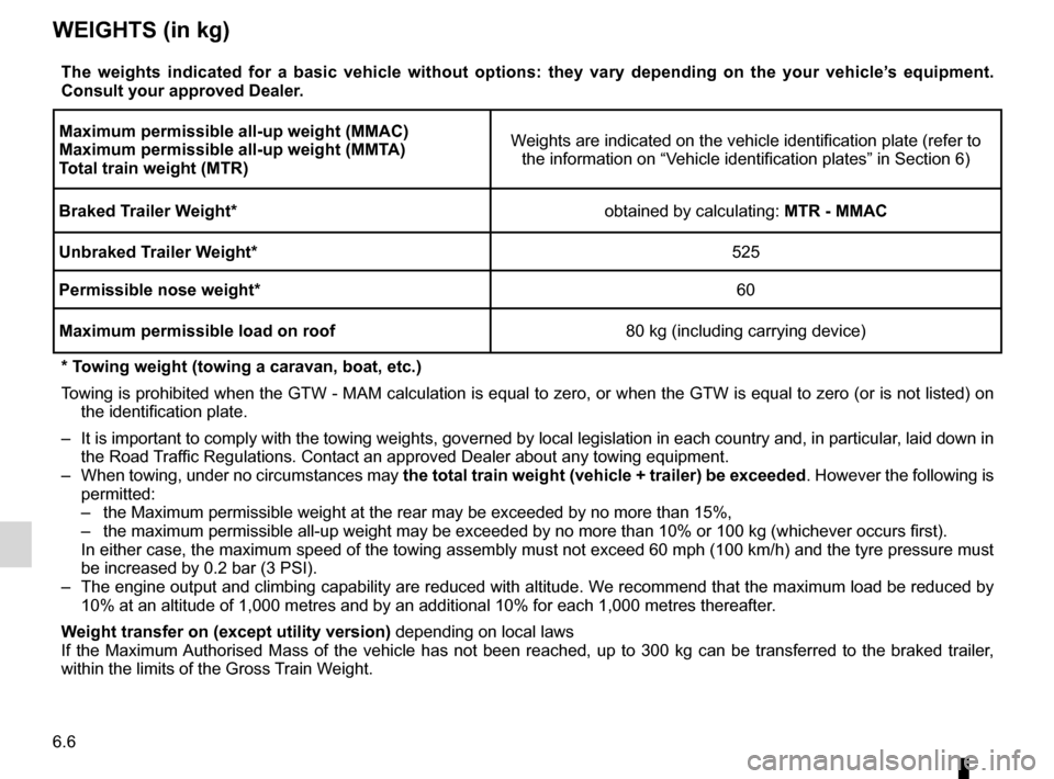 DACIA SANDERO STEPWAY 2016 2.G Service Manual technical specifications ......................... (up to the end of the DU)
weight  ................................................... (up to the end of the DU)
towing  .............................