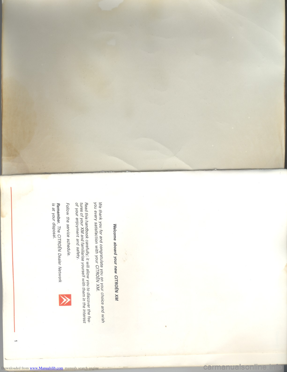 Citroen XM 1993 1.G Owners Manual Downloaded from www.Manualslib.com manuals search engine Citroen XM 1993 1.G Owners Manual Downloaded from www.Manualslib.com manuals search engine