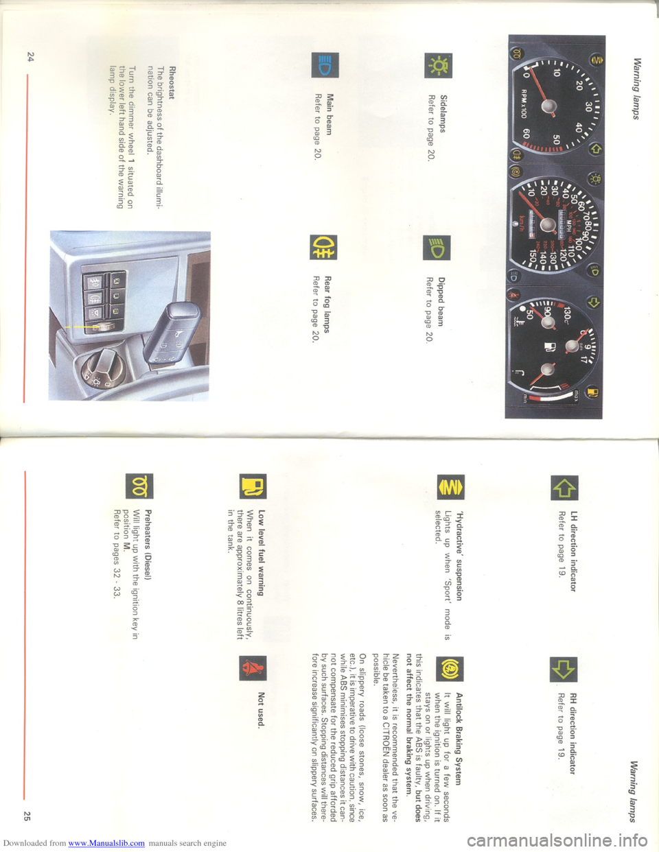Citroen XM 1993 1.G User Guide Downloaded from www.Manualslib.com manuals search engine   
