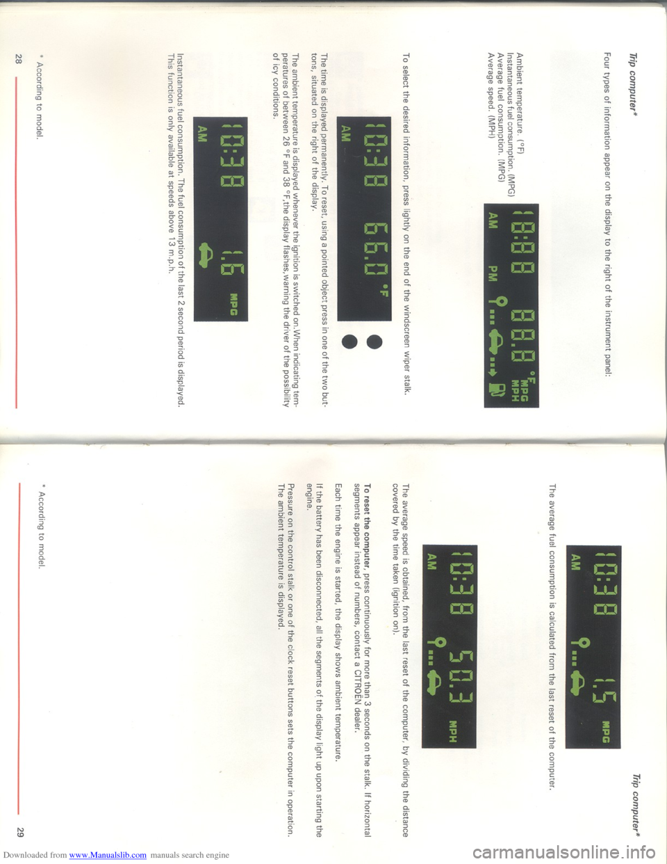 Citroen XM 1993 1.G User Guide Downloaded from www.Manualslib.com manuals search engine   