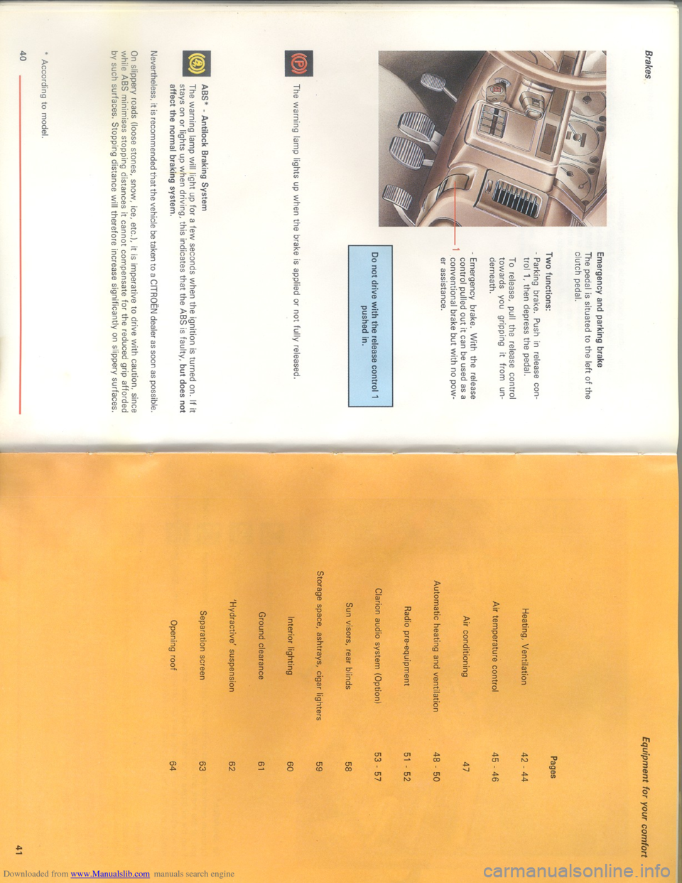 Citroen XM 1993 1.G Owners Guide Downloaded from www.Manualslib.com manuals search engine Citroen XM 1993 1.G Owners Guide Downloaded from www.Manualslib.com manuals search engine