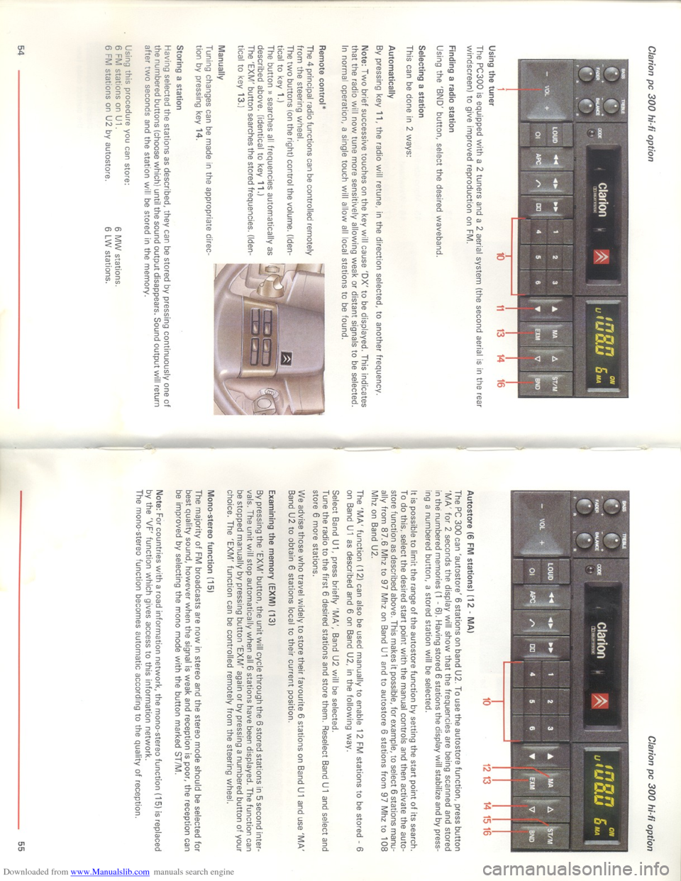 Citroen XM 1993 1.G Owners Guide Downloaded from www.Manualslib.com manuals search engine Citroen XM 1993 1.G Owners Guide Downloaded from www.Manualslib.com manuals search engine