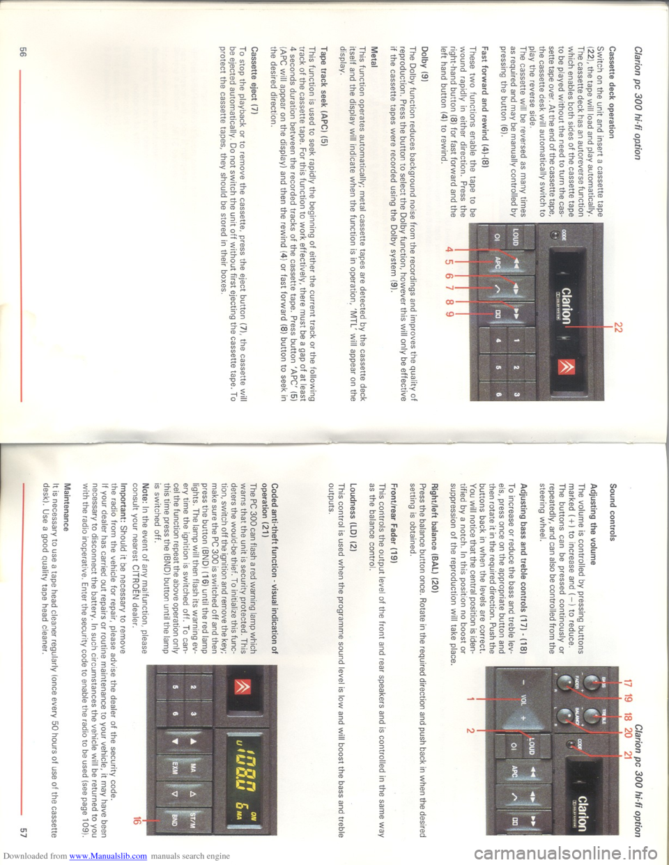 Citroen XM 1993 1.G Owners Guide Downloaded from www.Manualslib.com manuals search engine Citroen XM 1993 1.G Owners Guide Downloaded from www.Manualslib.com manuals search engine