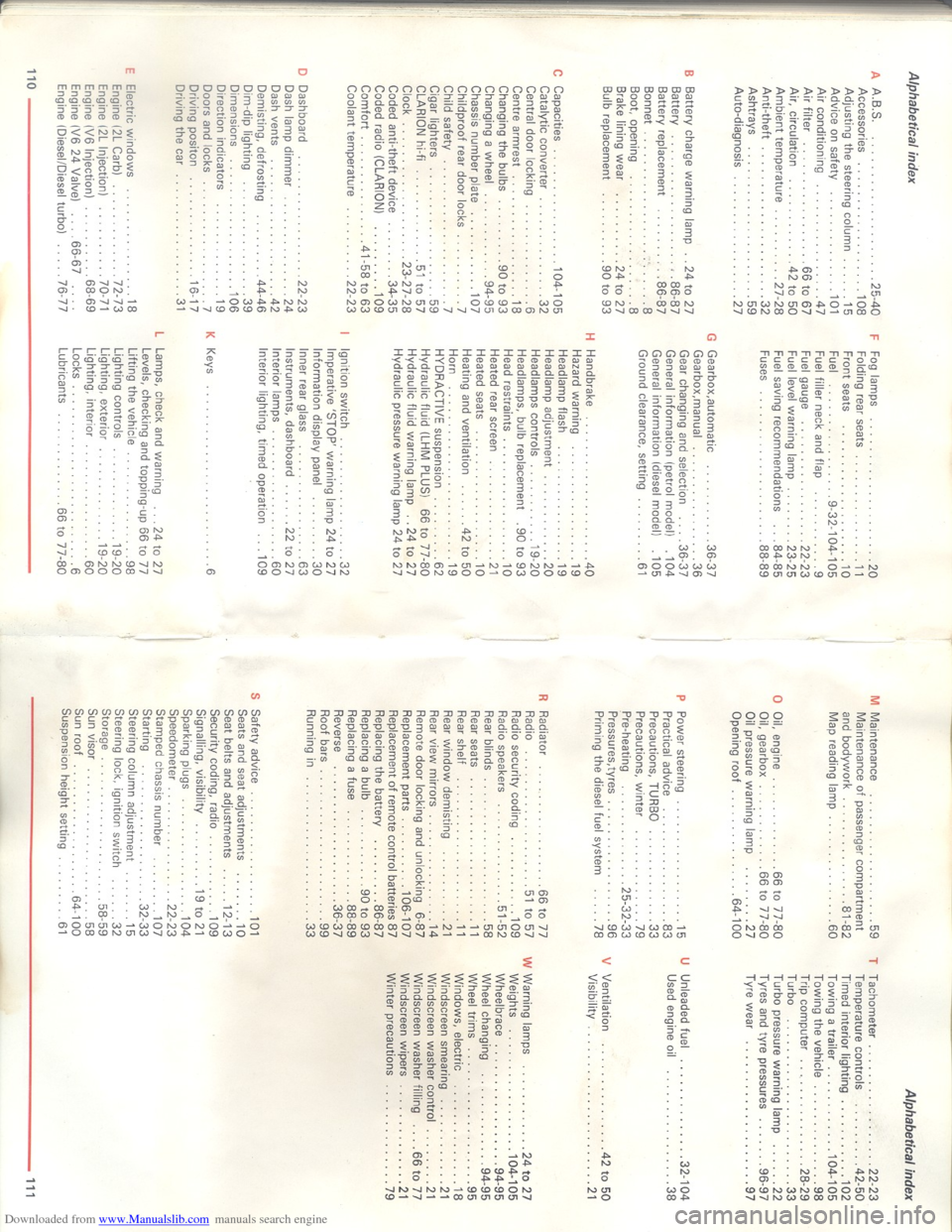 Citroen XM 1993 1.G Workshop Manual Downloaded from www.Manualslib.com manuals search engine Citroen XM 1993 1.G Workshop Manual Downloaded from www.Manualslib.com manuals search engine