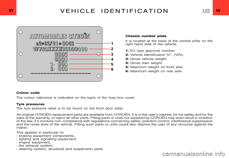 Citroen XSARA PICASSO DAG 2005.5 1.G Owners Manual 1 23 456
�P�i�c�a�s�s�o �2�0�0�4�-�1�C�:�\�D�o�c�u�m�e�n�t�u�m�\�C�h�e�c�k�o�u�t�\�N�6�8�_�0�4�_�0�1�_�T�1�1�3�-�E�N�G�.�w�i�n �2�2�/�4�/�2
�0�0�4 �1�7�:�1�7
�V�I �V�IV E H I C L E I D E N T I F I C A