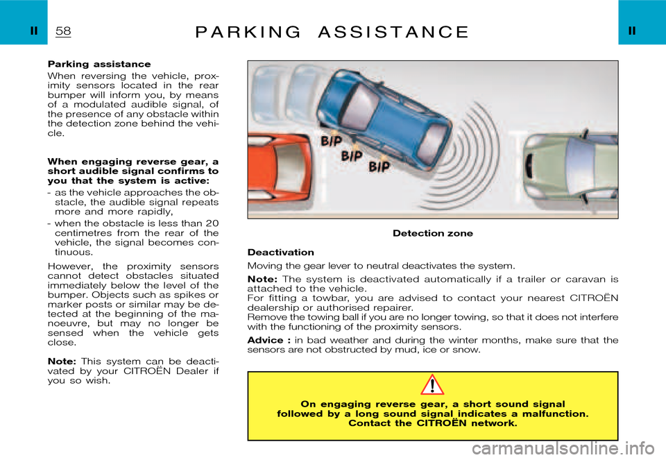 Citroen XSARA PICASSO DAG 2005.5 1.G Workshop Manual �P�i�c�a�s�s�o �2�0�0�4�-�1�C�:�\�D�o�c�u�m�e�n�t�u�m�\�C�h�e�c�k�o�u�t�\�N�6�8�_�0�4�_�0�1�_�T�0�4�9�-�E�N�G�.�w�i�n �2�5�/�5�/�2
�0�0�4 �1�5�:�4�4
�I�I �I�IP a r k i n g a s s i s t a n c e
�P�a�r�k