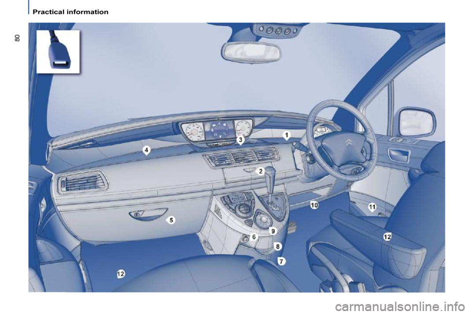 Citroen C8 2009.5 1.G Manual PDF �8�0
Practical information  