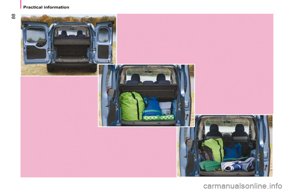 Citroen NEMO 2009 1.G Owners Manual 88
Practical information Citroen NEMO 2009 1.G Owners Manual 88
Practical information