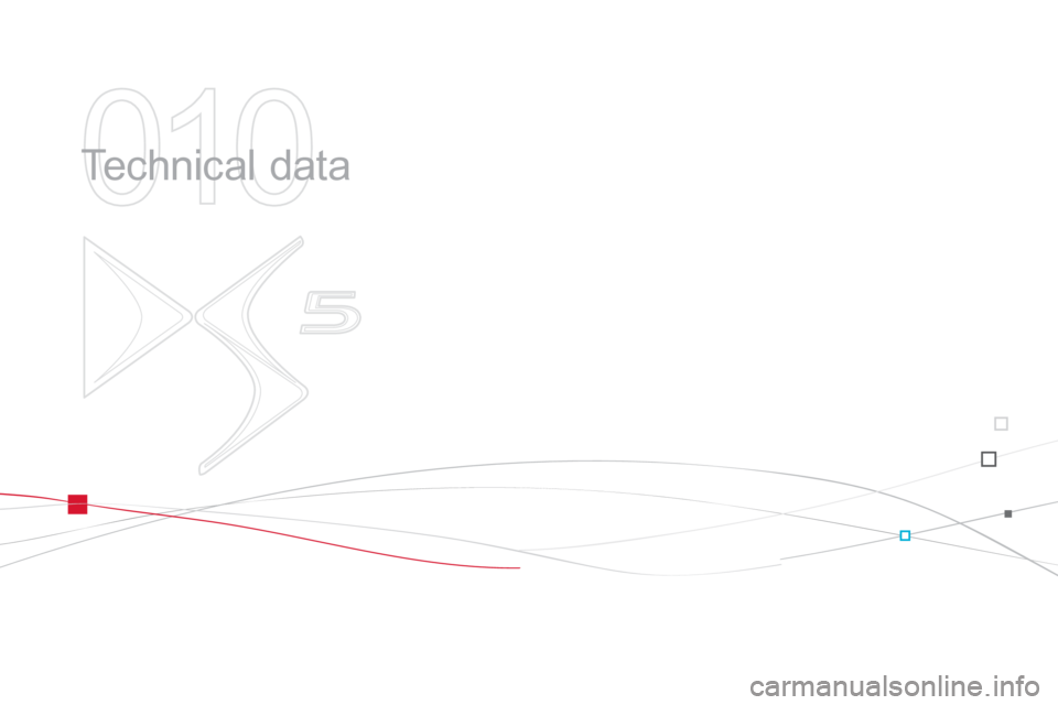 Citroen DS5 2011 1.G Owners Manual 010
  Technical data  