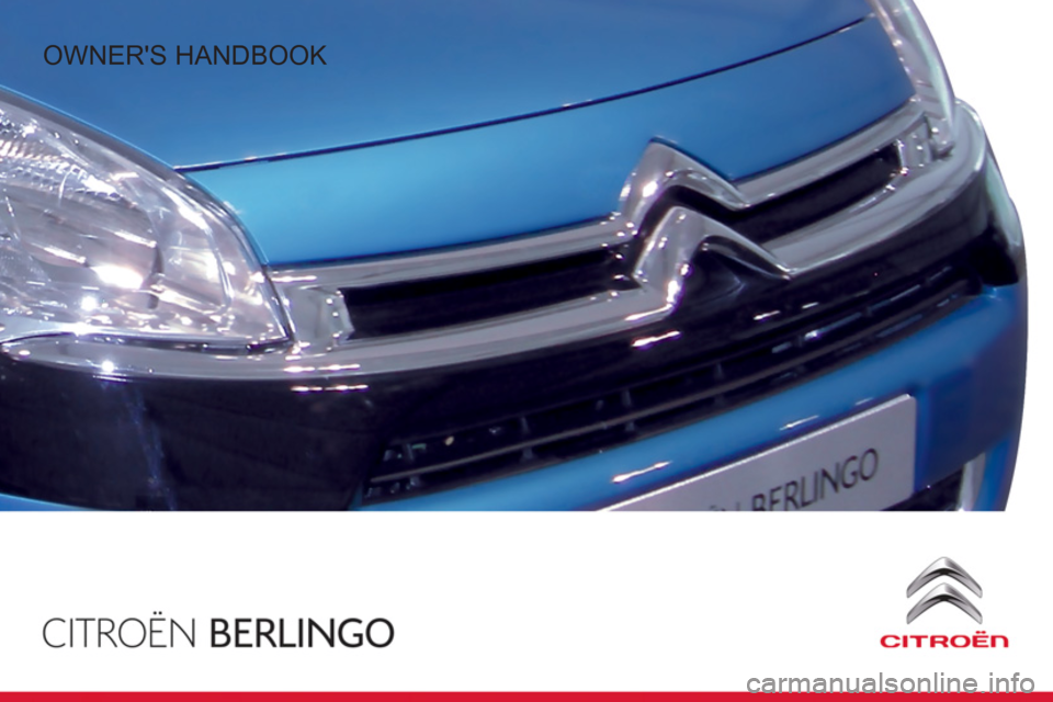 Citroen BERLINGO 2012 2.G Owners Manual   OWNERS HANDBOOK  