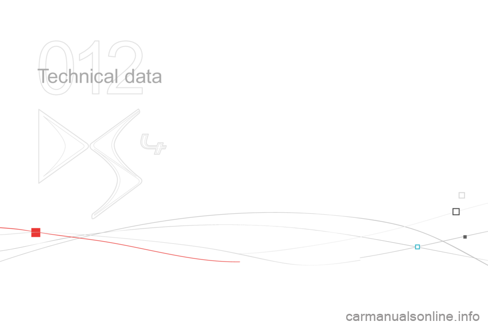 Citroen DS4 RHD 2013.5 1.G Owners Manual 012
  Technical data  