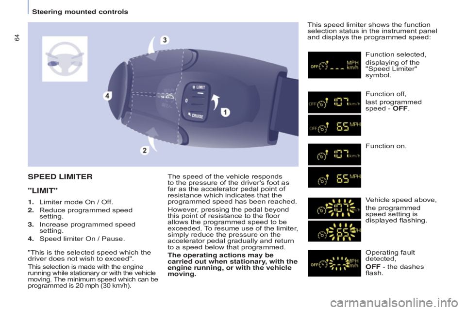 CITROEN BERLINGO ELECTRIC 2017 Handbook (in English) 64
Berlingo-2-VU_en_Chap04_Ergonomie_ed01-2015
The speed of the vehicle responds
to the pressure of the driver's foot as
far as the accelerator pedal point of
resistance which indicates that th CITROEN BERLINGO ELECTRIC 2017 Handbook (in English) 64
Berlingo-2-VU_en_Chap04_Ergonomie_ed01-2015
The speed of the vehicle responds
to the pressure of the driver's foot as
far as the accelerator pedal point of
resistance which indicates that th