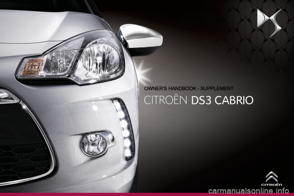 CITROEN DS3 CABRIO 2013  Handbook (in English) 