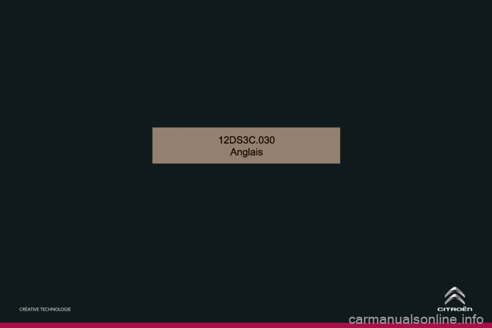 CITROEN DS3 CABRIO 2013  Handbook (in English) 