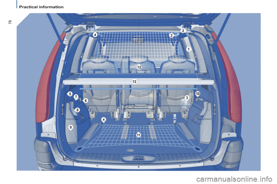 Citroen C8 2013 1.G Manual PDF 78
Practical information 