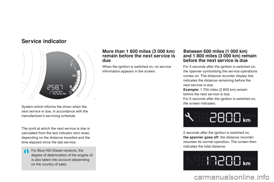 CITROEN DS3 CABRIO DAG 2015 Handbook (in English) DS3_en_Chap01_controle-de-marche_ed01-2014
System which informs the driver when the next  service  is  due,  in  accordance  with  the Â
ma
nufacturer's
 ser
vicing
 s
c CITROEN DS3 CABRIO DAG 2015 Handbook (in English) DS3_en_Chap01_controle-de-marche_ed01-2014
System which informs the driver when the next  service  is  due,  in  accordance  with  the Â
ma
nufacturer's
 ser
vicing
 s
c